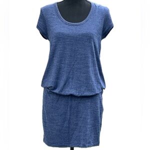 Lou & Grey Scoop Neck Jersey Dress in Blue